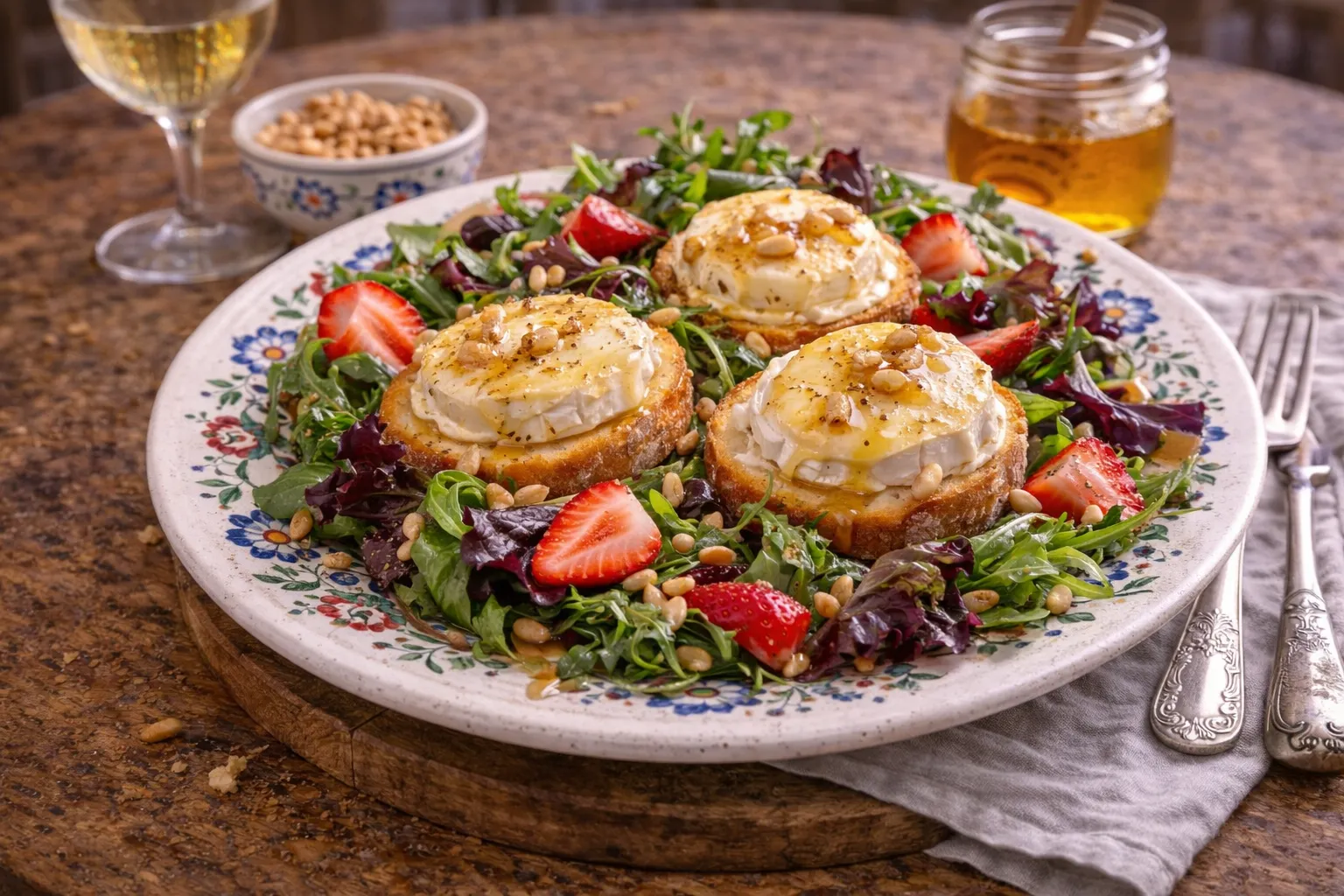 Salade au chèvre chaud